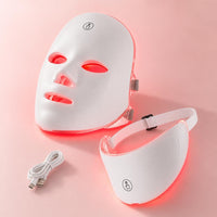 Mascarilla LED facial y pieza de cuello Cindalo, luz roja