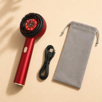 Cepillo masajeador capilar con cable USB-C y bolsa de guardado